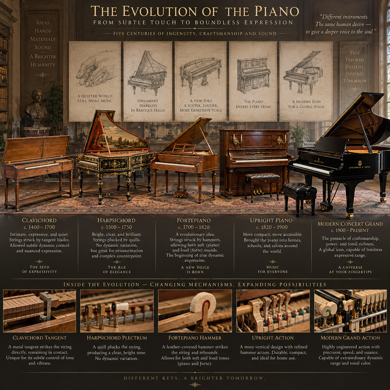 Die Evolution des Klaviers und seine Bedeutung in der Klassik